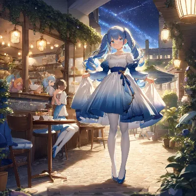 かわいい青髪さん