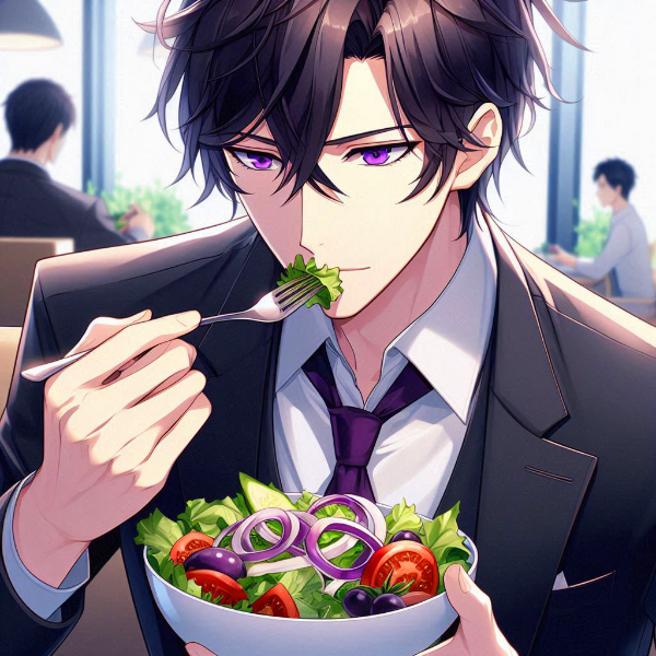サラダと、黒髪短髪男性＊その1(15枚)