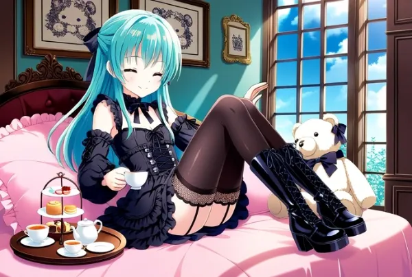 常磐アクア（くまのぬいぐるみとアフタヌーンティー）