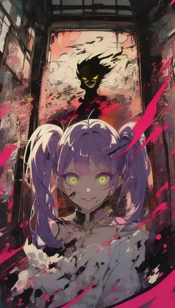 紫髪の少女と闇の影の契約