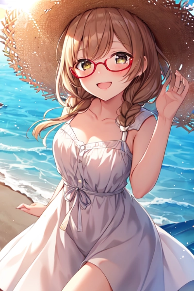 海と麦わら帽子