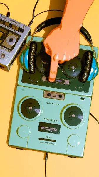 旧型のカセットテーププレーヤー