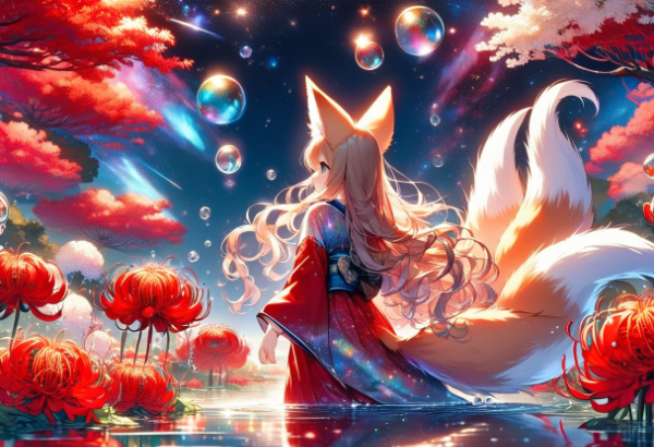 秋の夜空にお洒落な髪型