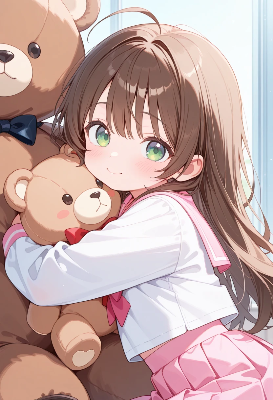 テディベアを抱く少女2☆
