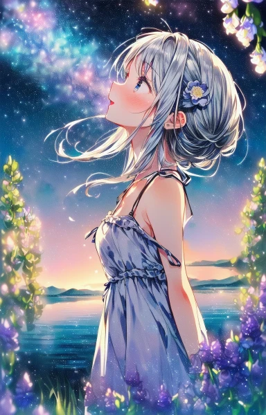 Stargazing at Lake Tekapo with Lupine Flowers