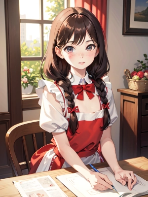 エプロンの少女