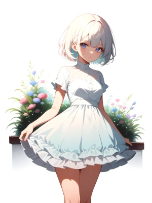 white hair girl