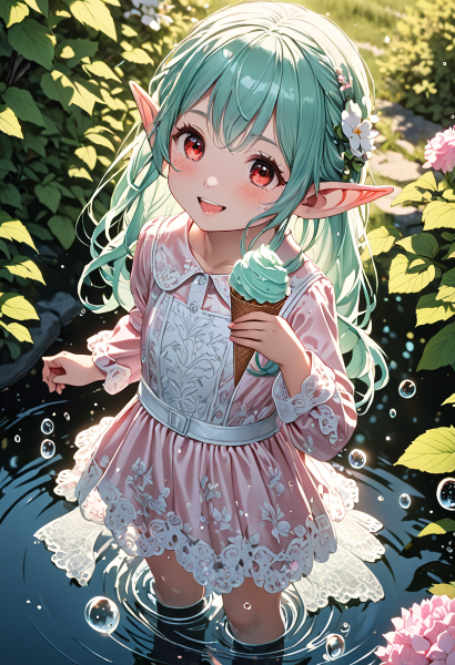 森のエルフと溶けゆく夏の贈り物