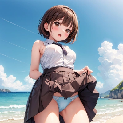 茶髪な娘のパンツ