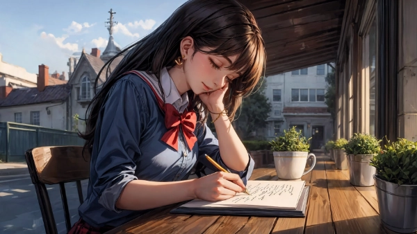 手紙をしたためていたら。。。つい・・・