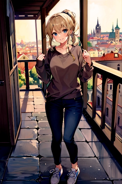 高台から望むチェコの街並み