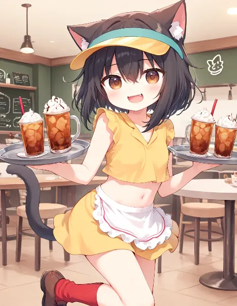 アイスラテおまちどーさまニャ♪