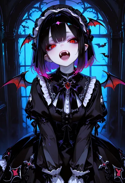 月夜のヴァンパイアメイドの微笑