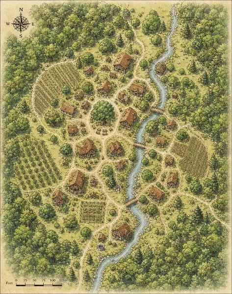 村の地図