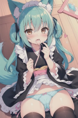 和風メイドの狐っ娘ちゃん(裏メニュー)