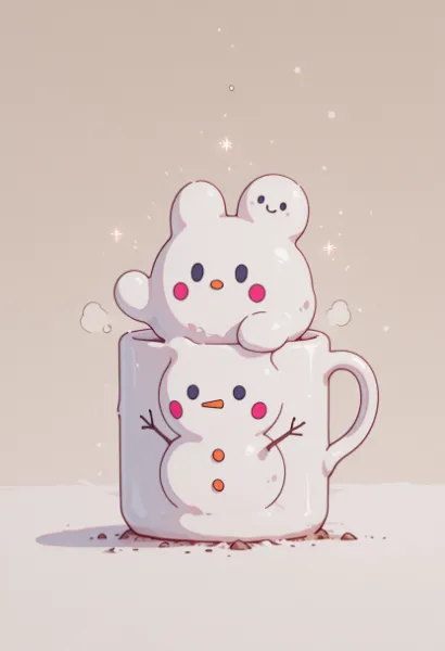 カップの中の雪だるま友情物語