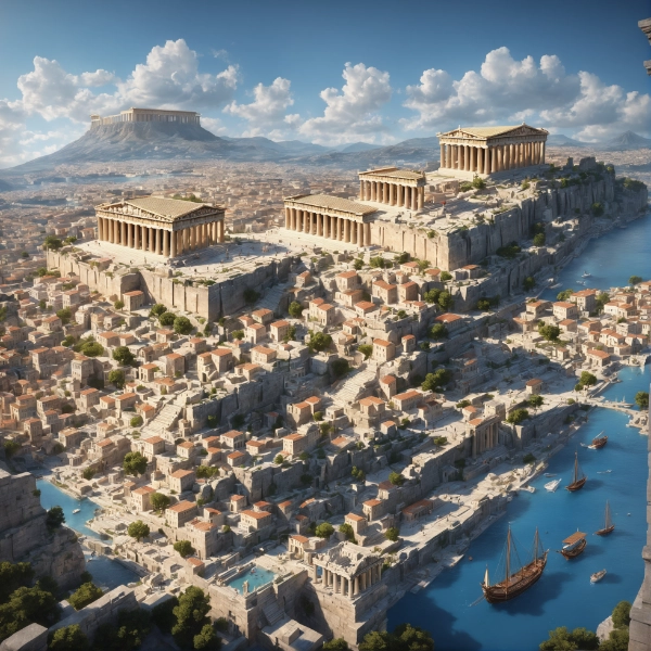 とある古代ギリシャ風な国の様子