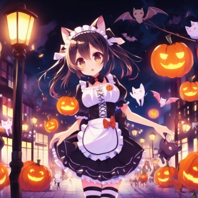 ハロウィン.・メイドちゃん