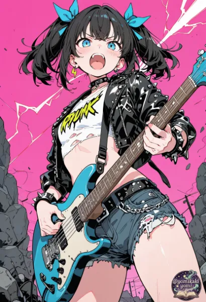 ロックな場所でロックを歌うツインテちゃん