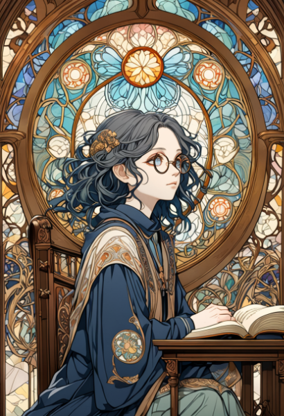 読みさしの本と少女