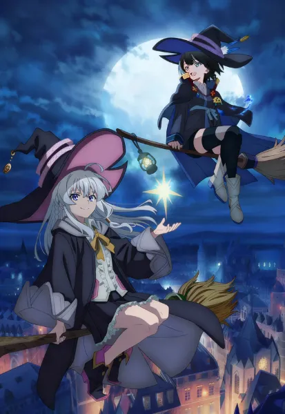 誕生日にイレイナとサヤが空飛ぶホウキ乗っています