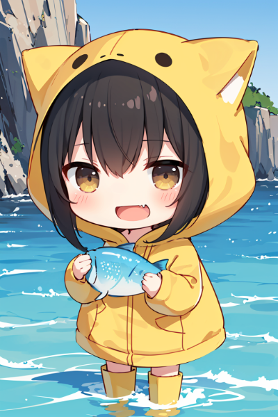 お魚は大好物ニャ♪