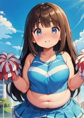 AIぽっちゃり絵_ぽっちゃりチア