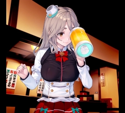 夏だビールだ！いぇ飲んでませんよ～。