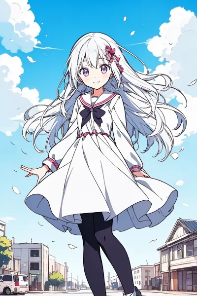 タイツを履いた少女