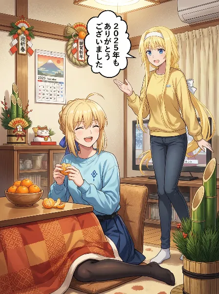 大晦日に過ごすアルトリアとSAOのアリス