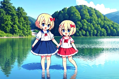 水遊びしましょ