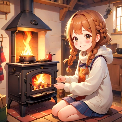 薪ストーブ。