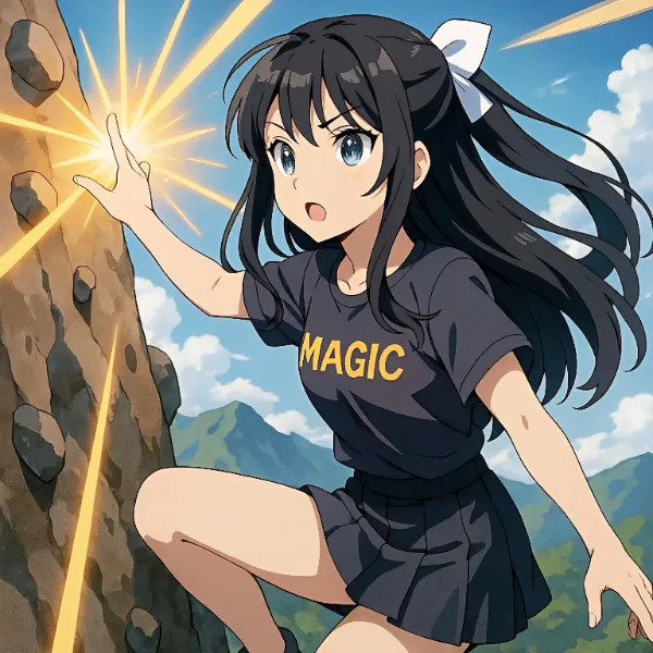 ボルダリングめ、何とか魔法を使って登ってみた🎵