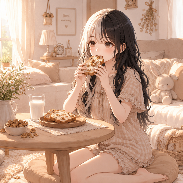 おはよー☀️（くるみちゃん）