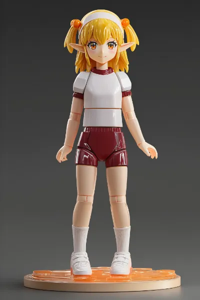 体操着の金髪エルフさんのフィギュア