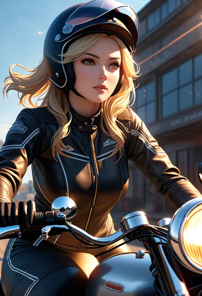 夕陽を駆け抜ける金髪の冒険者