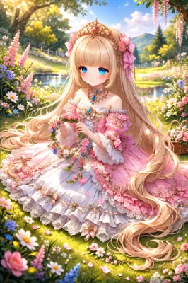 (動画)花冠を作るお姫様