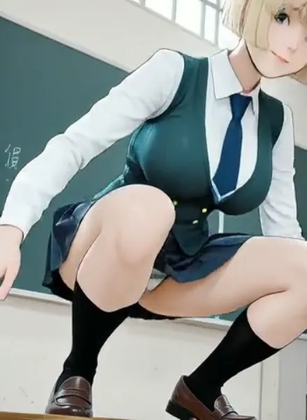 しゃがんだ細川美樹