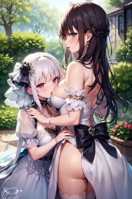 侍女の柔らかさを堪能するお嬢様