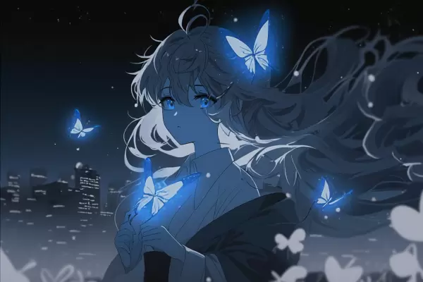 酔蝶花　「青」