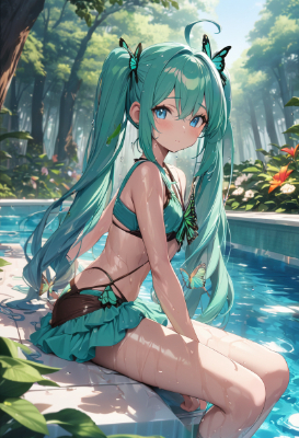 プールサイドの天使