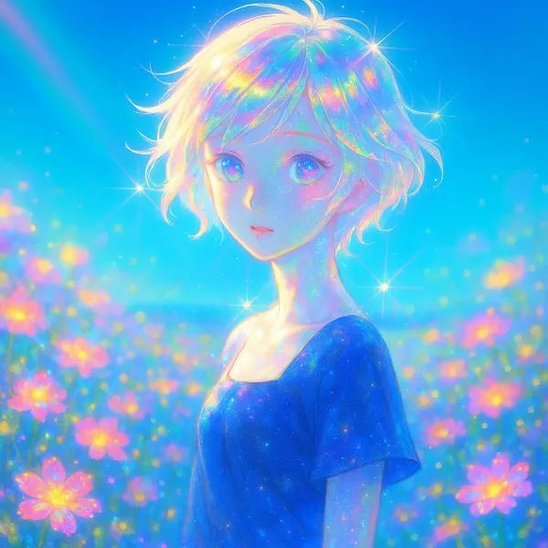 虹色の少女と花の夢世界