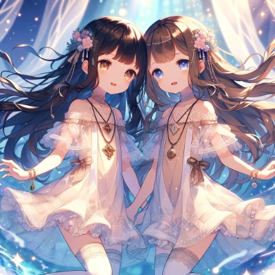 （DALL-E3）純白の巫女姉妹