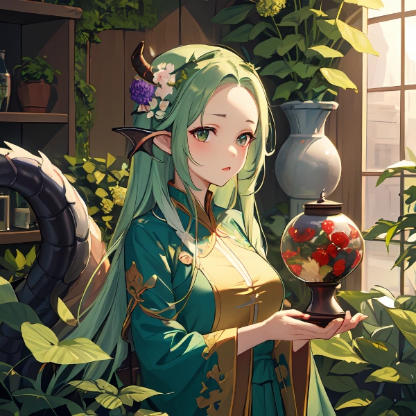 薬草師のドラゴン娘