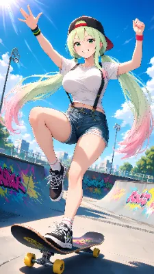 スケボーで空まで
