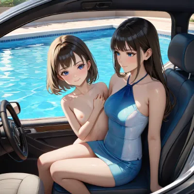 車内の甘い秘密