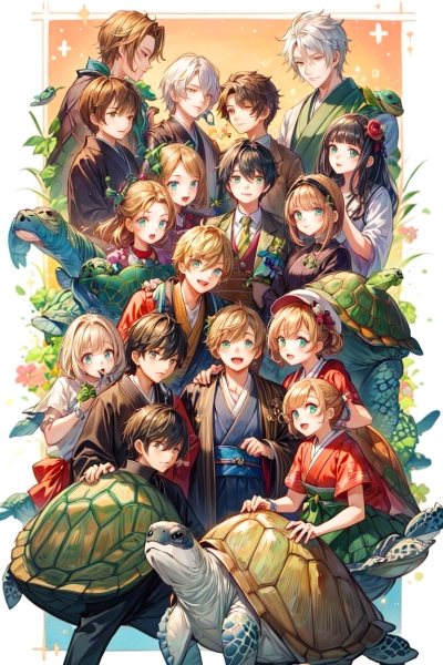 亀が街にやってきた★（6枚）レトロモダン街シリーズ59