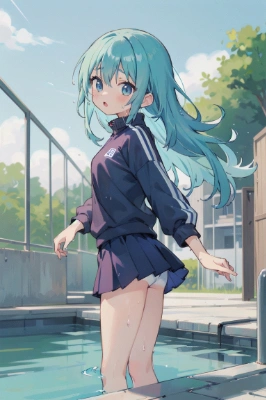 水浴び系女子(？)