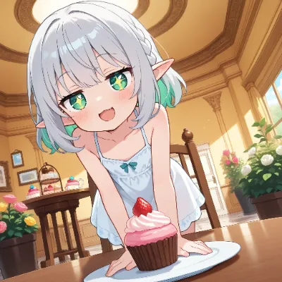 エルフとカップケーキ