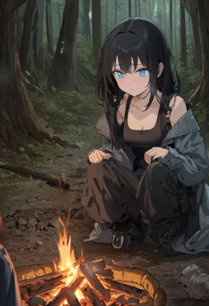 森の中で